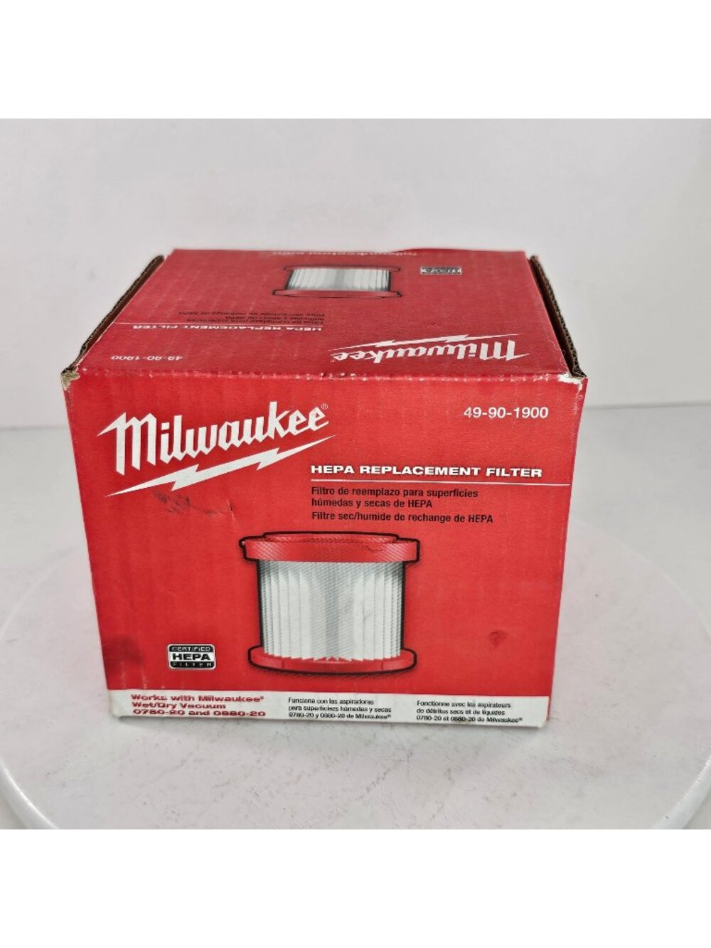 Milwaukee HEPA Replacement Filter 49-90-1900 For Wet/Dry Vacuum 0780-20 0880-20